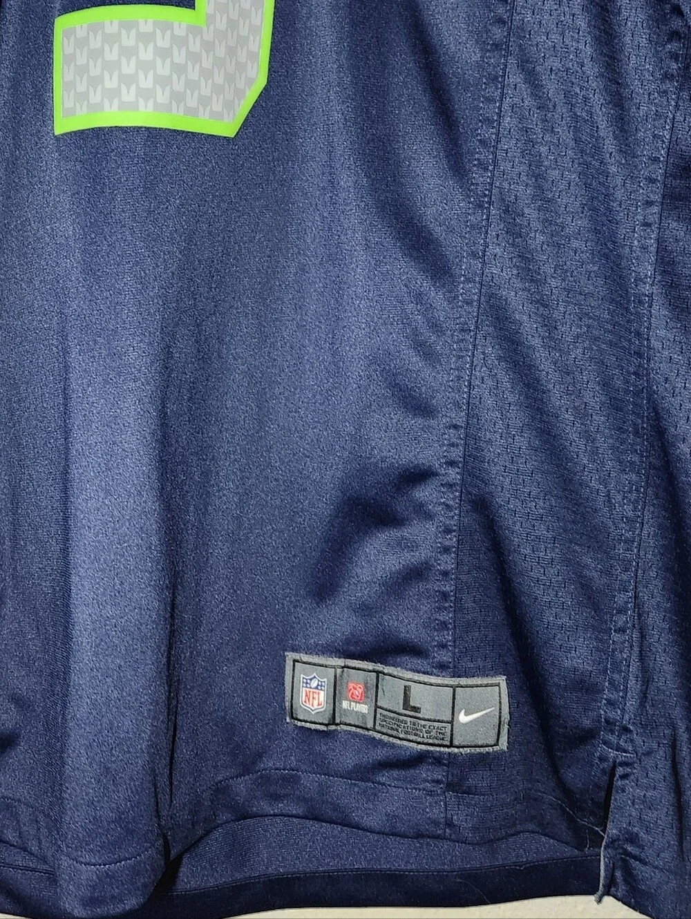 NFL Nike Mens Size Large Russell Wilson #3 Seattle Seahawks On Field Jersey